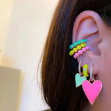 Colorful Neon Enamel Ear Cuff for Women - Clip On Earring