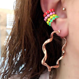 Colorful Neon Enamel Ear Cuff for Women - Clip On Earring