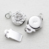 925 Sterling Silver Plum Blossom Buckle Necklace DIY Jewelry Accessories