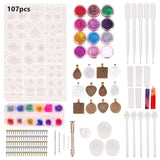 107pcs DIY Crystal Silicone Mold Set Rings Necklace Pendant Jewelry Molds