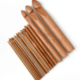 15-Piece Wood Crochet Hook Set for Handwork Gift