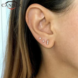 3pcs Mini 925 Sterling Silver Stud Earrings Set