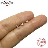 3pcs Mini 925 Sterling Silver Stud Earrings Set