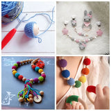 36pcs 20mm Round Knitting Crochet Wooden Beads DIY Jewelry Loose Beads