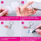 Acrylic Circle Blanks Keychain Tassels Set for DIY Keychains