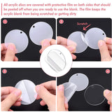 Acrylic Circle Blanks Keychain Tassels Set for DIY Keychains