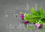 Acrylic T Shape Crystal Earrings Holder Set
