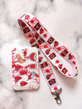 Blood Card Lanyard ID Holder Neck Strap Keychain