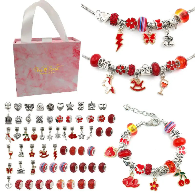 Colorful crystal DIY Bracelet Set for Kids and Women