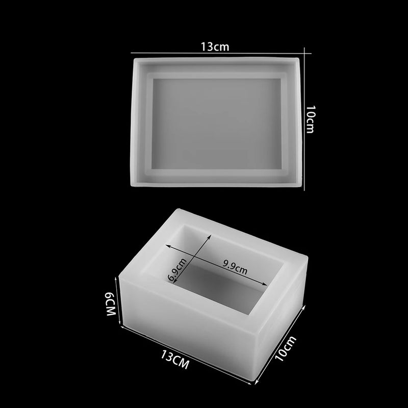 Creative DIY Tissue Box Silicone Mold Home Storage Box Making Epoxy Resin Molds