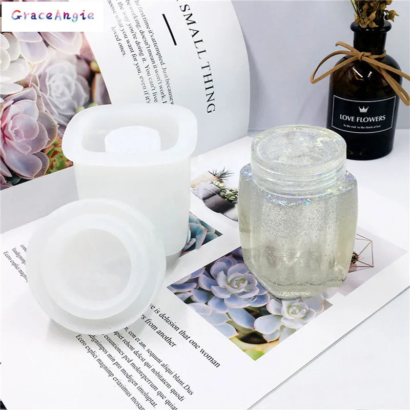 Crystal Silicone Jewelry Holder Casting Mold Storage Box Kit