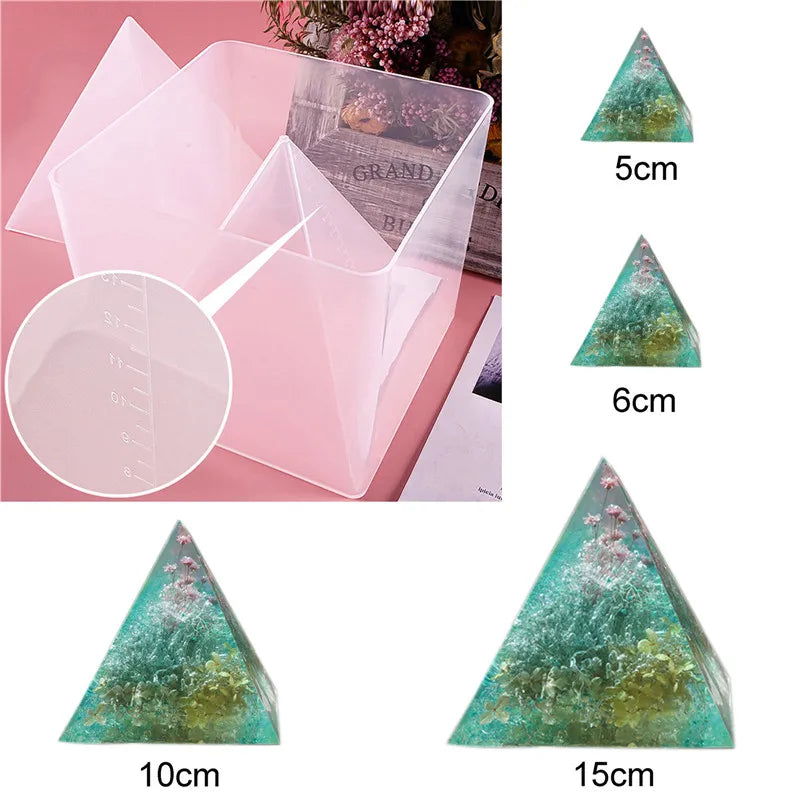 Pyramid Silicone Mould for DIY Resin Craft Jewelry Making