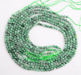 Natural 4.2mm Emerald Faceted Round Beads for Jewelry Making