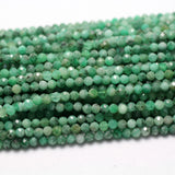 Natural 4.2mm Emerald Faceted Round Beads for Jewelry Making