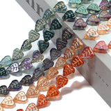 10*12mm Crystal Electroplated Leaves Glass Beads for Jewelry Making