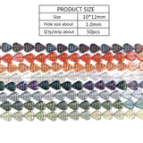 10*12mm Crystal Electroplated Leaves Glass Beads for Jewelry Making