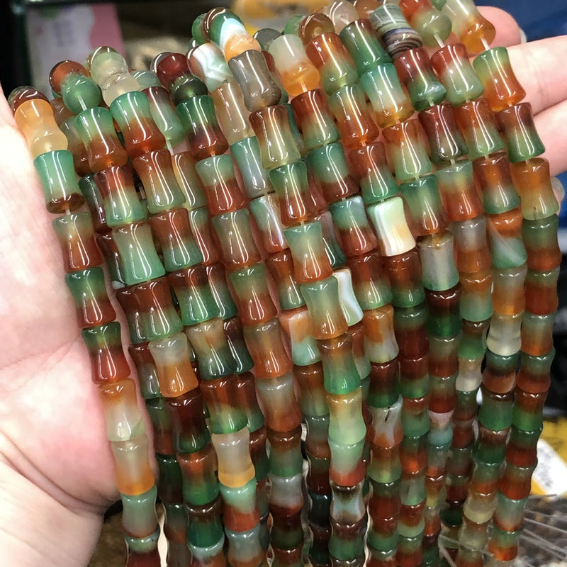 8x12mm Peacock Agate Slub Beads DIY Stone Bead For Jewelry Making