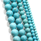 Natural Turquoise Stone Beads Round Loose Beads for Jewelry Making