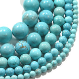 Natural Turquoise Stone Beads Round Loose Beads for Jewelry Making