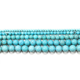 Natural Turquoise Stone Beads Round Loose Beads for Jewelry Making