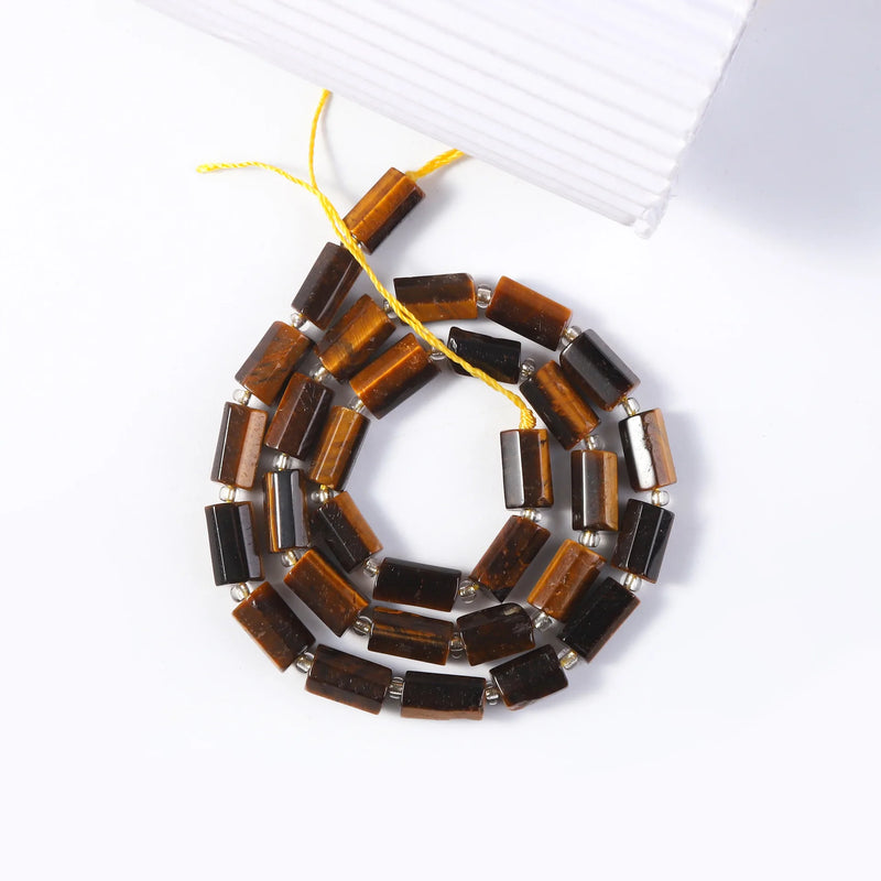 8x11mm Faceted Cylinder Natural Stone Beads for Jewelry Making