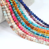75pcs 6x3mm Heart Shape Sea Sediment Jaspers Spacer Beads