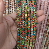 75pcs 6x3mm Heart Shape Sea Sediment Jaspers Spacer Beads