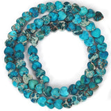 75pcs 6x3mm Heart Shape Sea Sediment Jaspers Spacer Beads