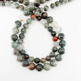 Natural African Blood Stone Bead 4-12mm Round Spacer Beads