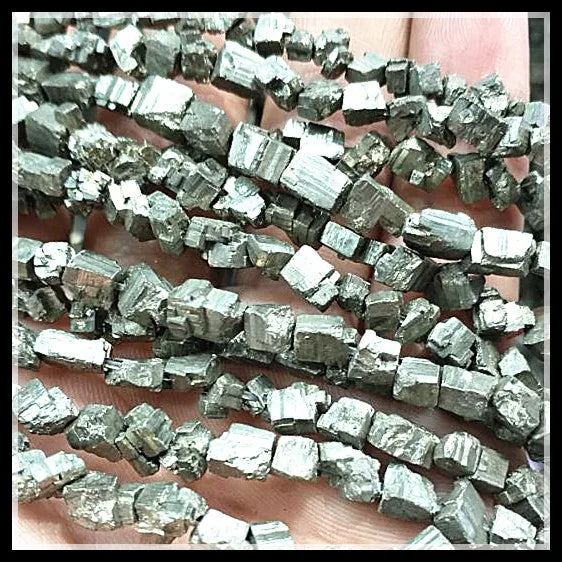Pyrites Stone Chips for Charms Bracelets Making Accessories 4-6mm