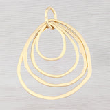 Antique Hammered 4 Rings Circle Charms Necklace Jewelry Making 102x70mm