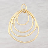 Antique Hammered 4 Rings Circle Charms Necklace Jewelry Making 102x70mm