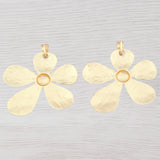 Antique Hammered Flower Charms Pendants for DIY Necklace Making