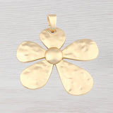 Antique Hammered Flower Charms Pendants for DIY Necklace Making