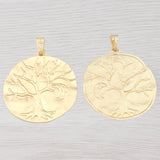 Antique Life Tree Moon Charms Pendants for Necklace Making