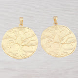 Antique Life Tree Moon Charms Pendants for Necklace Making