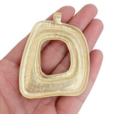 Boho Large Open Irregular Matt Charms Pendants for Necklace Making