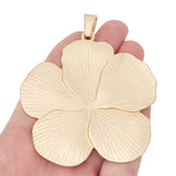 Large Matte Flower Charms Pendants Necklace Jewelry Making 90x73mm