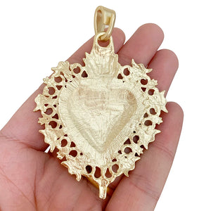 Large Boho Filigree Heart Matt Charms Pendants Necklace Jewelry Making 81x56mm