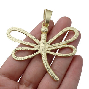 Large Hollow Filigree Dragonfly Charms Pendants for Necklace Making 68x66mm