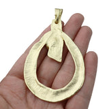 Matt Large Irregular Oval Rhinestone Charms for Necklace Making