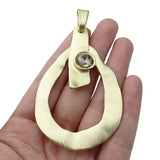Matt Large Irregular Oval Rhinestone Charms for Necklace Making