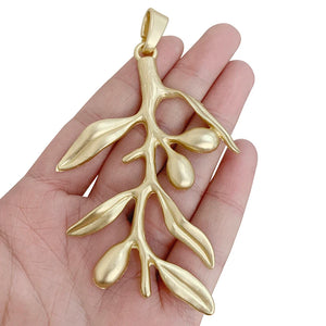 Matte Branch Leaf Charms Pendants for Necklace Making