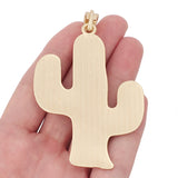 Matte Large Cactus & Faux Stone Charms Pendant for Jewelry Making