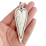 Tibetan Silver Large Heart Charms Pendants 89x28mm