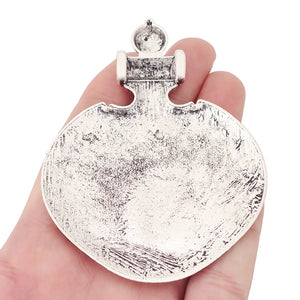 Tibetan Silver Large Tribal Bohemia Boho Oval Charms Pendants 89x69mm