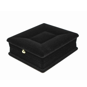 Velvet Necklace Chain Jewelry Display Storage Box Gift Black
