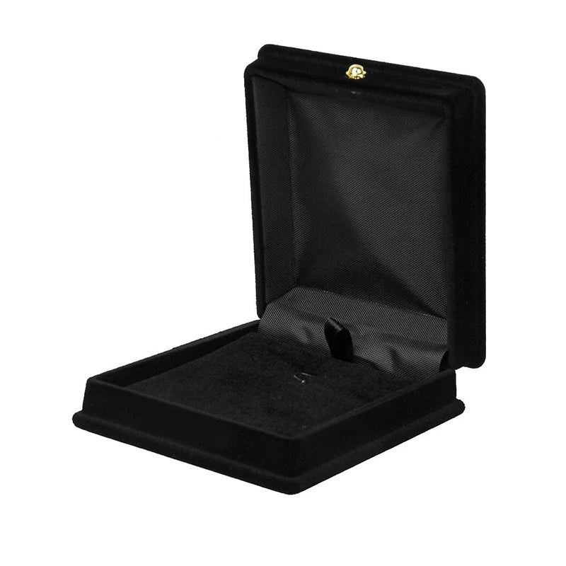 Velvet Necklace Chain Jewelry Display Storage Box Gift Black