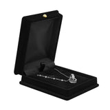 Velvet Necklace Chain Jewelry Display Storage Box Gift Black