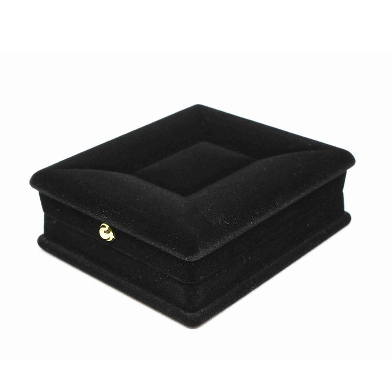 Velvet Necklace Chain Jewelry Display Box-Black
